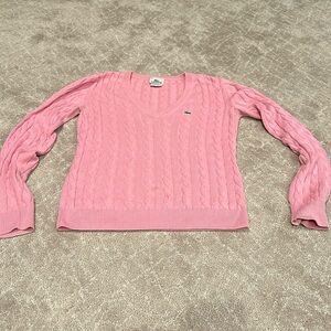 Lacoste sweater pink size small